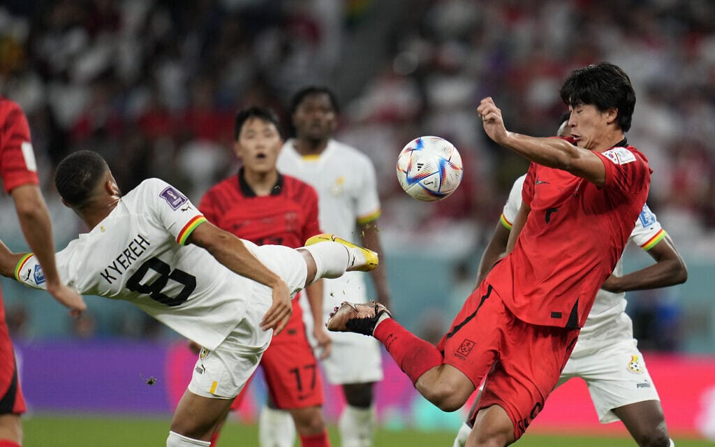 המשחק בין דרום קוריאה וגאנה במונדיאל בקטאר, 28 בנובמבר 2022 (צילום: AP Photo/Ricardo Mazalan)
