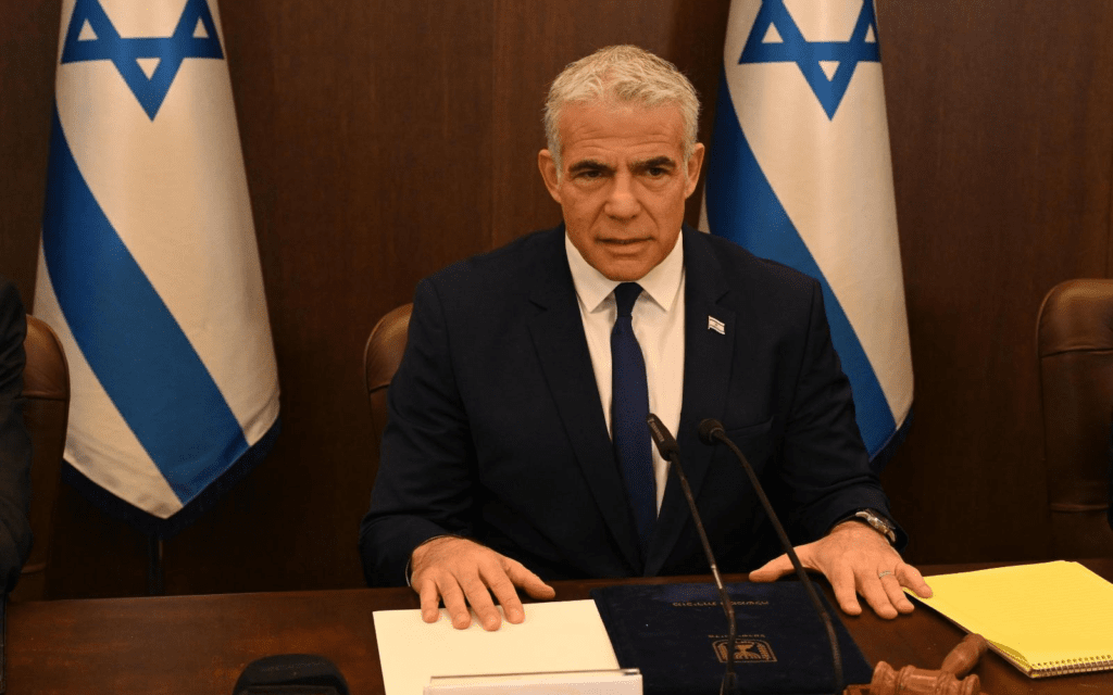 ראש הממשלה יאיר לפיד בישיבת הממשלה האחרונה של ממשלת ישראל ה-36, 20 בנובמבר 2022 (צילום: חיים צח/לע"מ) ראש הממשלה יאיר לפיד בישיבת הממשלה האחרונה של ממשלת ישראל ה-36, 20 בנובמבר 2022 (צילום: חיים צח/לע"מ)