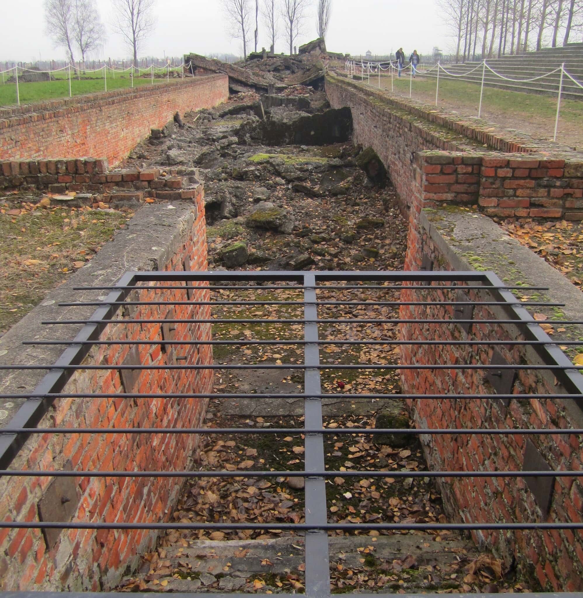 הריסות מבנה תאי הגזים והמשרפה במחנה ההשמדה אושוויץ־בירקנאו, פולין, אוקטובר 2017 (צילום: מאט ליבוביץ&#039;)