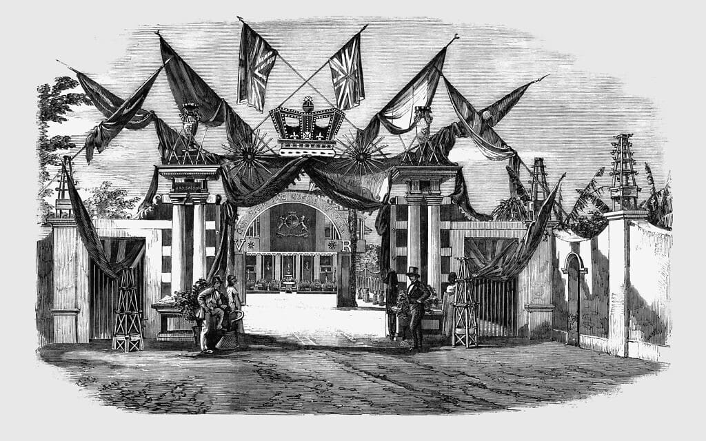 אילסוטרציה של הבית של דוד ששון בבומבאי ב־1859 (צילום: Artokoloro/Alamy/ Random House)