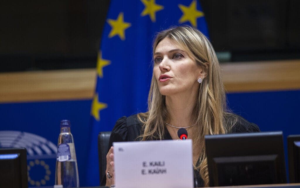 אווה קיילי, מחוקקת יוונייה בפרלמנט האירופי (צילום: European Parliament via AP)