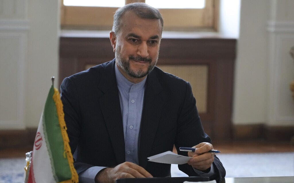 שר החוץ האיראני חוסיין אמיר עבדולחיאן (צילום: AP Photo/Vahid Salemi)