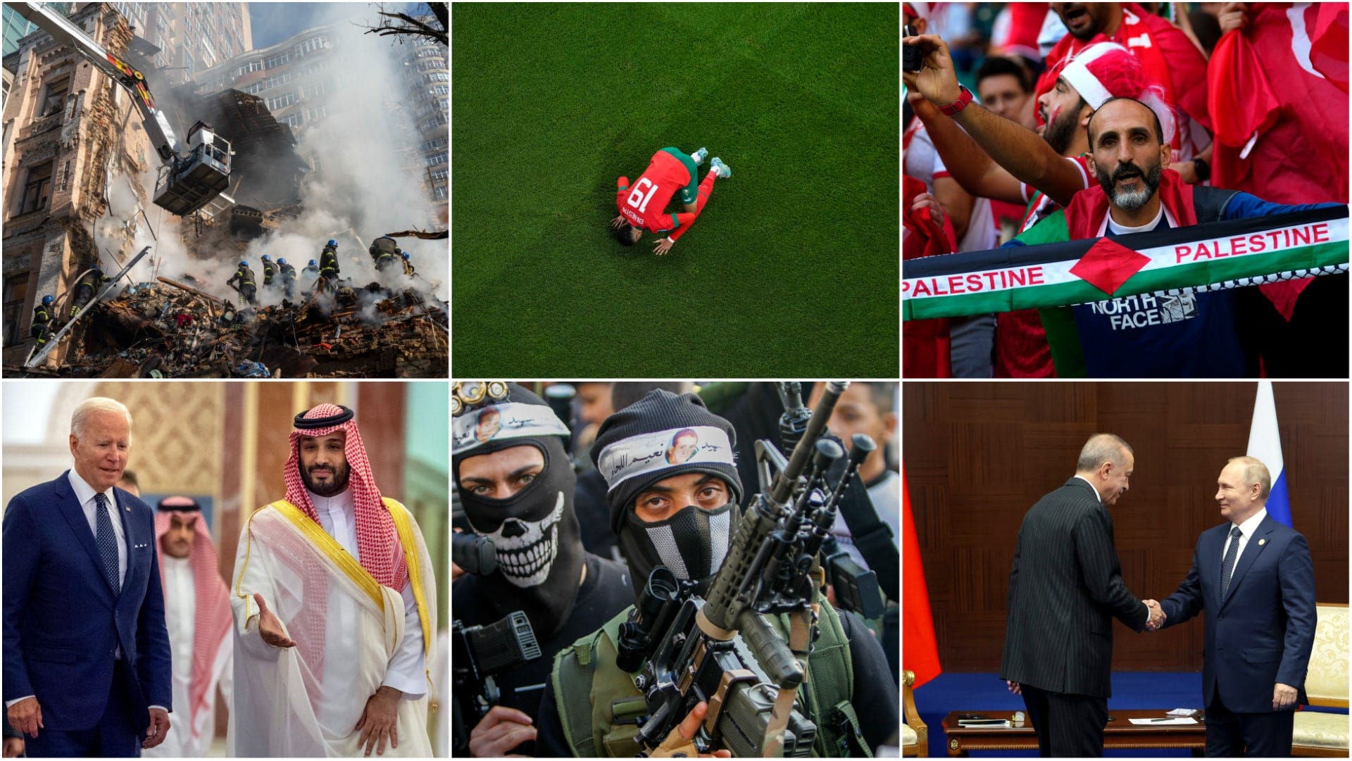 אילוסטרציה: אירועים מרכזיים בעולם הערבי בשנת 2022 (צילום: AP Photo ופלאש 90, קולאז')