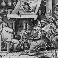 אינטימיות משותפת במאה ה-16, ציור של פיטר ואן דר היידן, בעקבות הירונימוס בוש, 1587