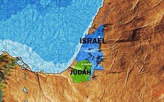 מפת ממלכות ישראל ויהודה, צילום מסך מסרטון של Epimetheus מפת ממלכות ישראל ויהודה, צילום מסך מסרטון של Epimetheus
