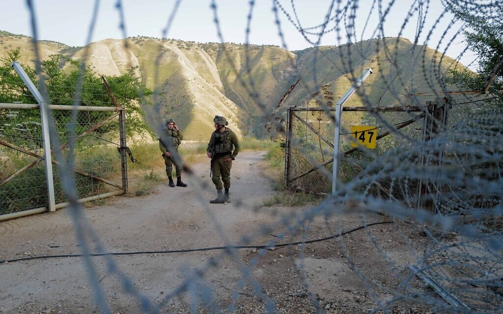 חיילי צה&quot;ל באזור הגבול בין ישראל, ירדן וסוריה, 12 במאי 2022 (צילום: Michael Giladi/Flash 90)