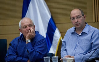 אבי ניסנקורן וחיים כץ בכנסת, 2014 (צילום: Miriam Alster/Flash90) אבי ניסנקורן וחיים כץ בכנסת, 2014 (צילום: Miriam Alster/Flash90)