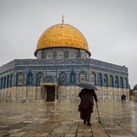 מסגד אל אקצא בגשם, 7 בפברואר 2023