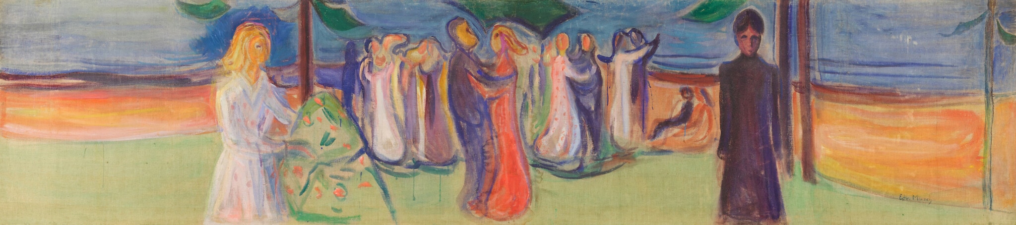 "ריקוד על החוף" מאת אדוורד מונק (צילום: Reinhardt Frieze, Courtesy of Sotheby's)