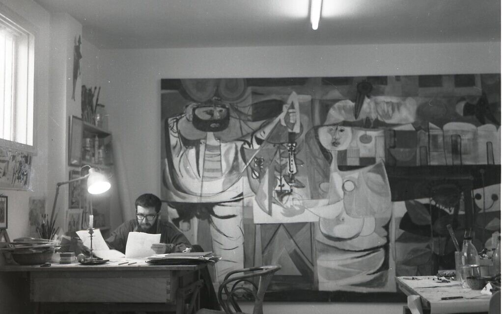 נפתלי בזם בסטודיו שלו, 1972 (צילום: בוריס כרמי, אוסף מיתר, הספרייה הלאומית)
