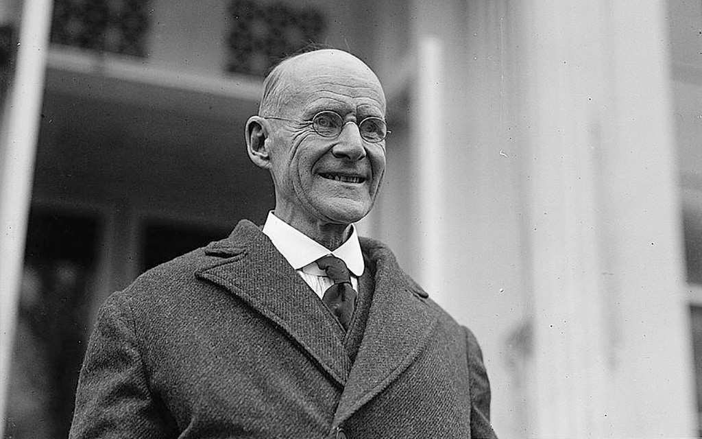 יוג&#8217;ין דבס, מנהיג המפלגה הסוציאליסטית בארה&#8221;ב בתחילת המאה ה-20, אחרי צאתו מהכלא בדצמבר 1921 (צילום: Library of Congress)