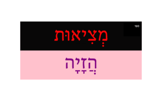 מְצִיאוּת/הֲזָיָה מְצִיאוּת/הֲזָיָה