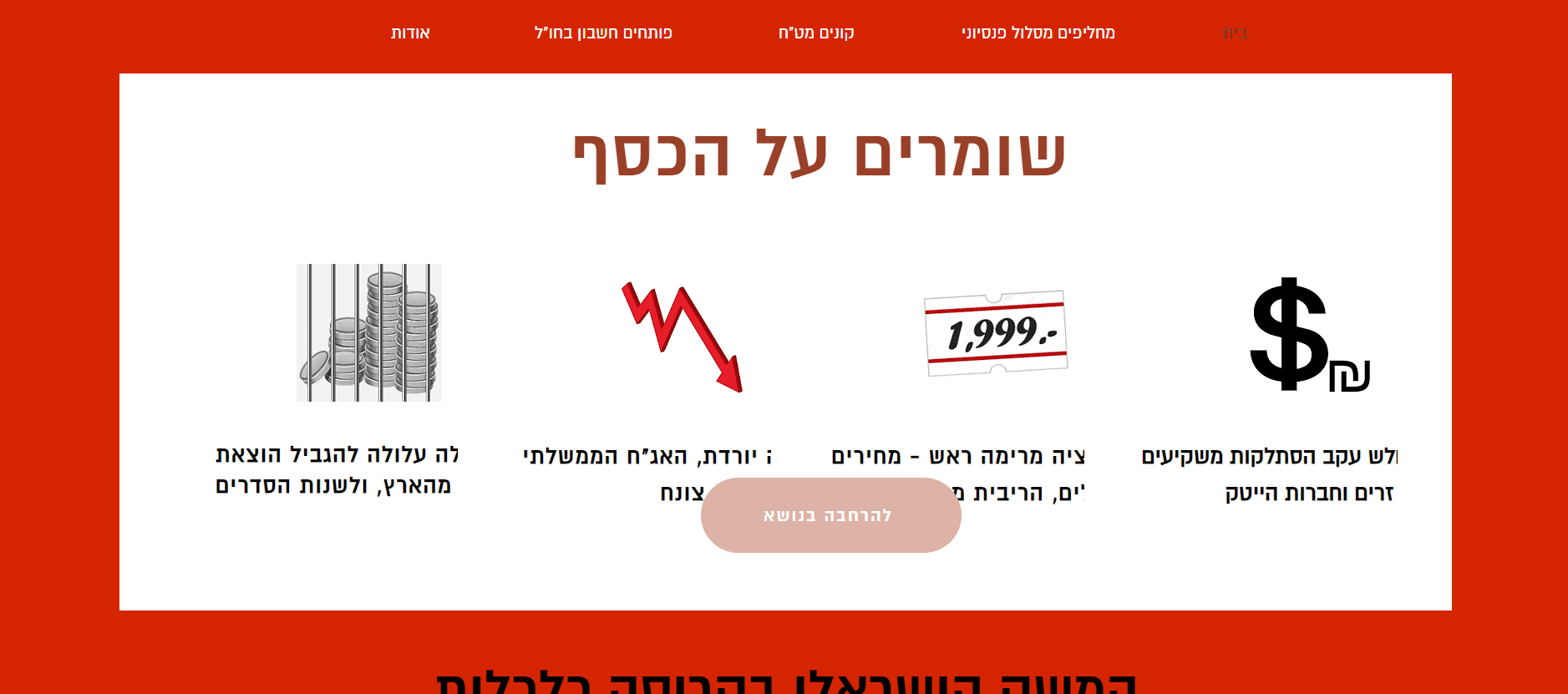 &quot;שומרים על ערך הכסף&quot; (צילום: צילום מסך מאתר money-out.com)