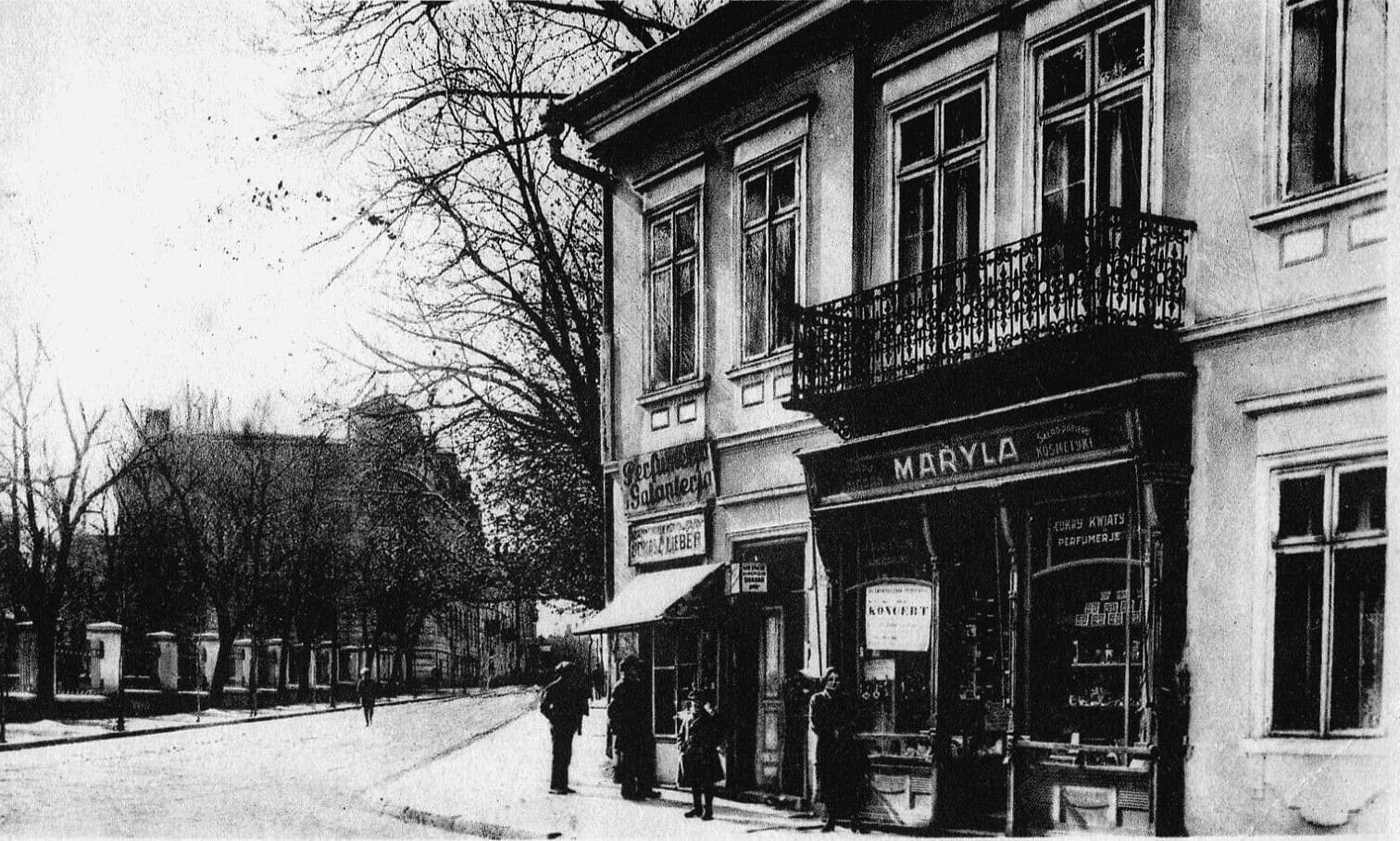 צומת הרחובות בדרוהוביץ&#8217;, שם נרצח ברונו שולץ, כפי שנראה לפני מלחמת העולם השנייה