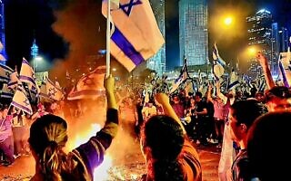 הפגנה נגד ההפיכה השלטונית (צילום: רון ורבר) הפגנה נגד ההפיכה השלטונית (צילום: רון ורבר)