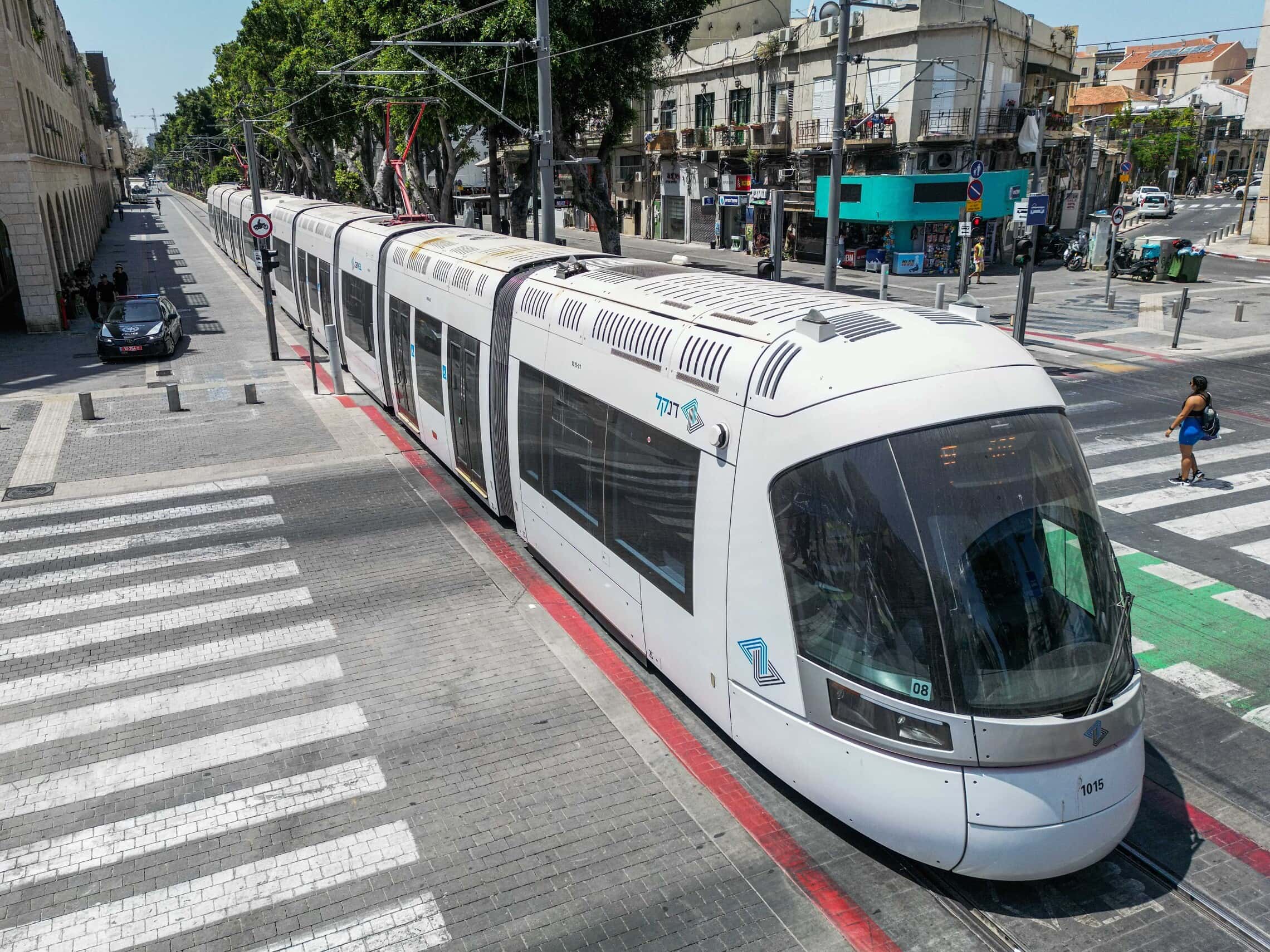 הרכבת הקלה בנסיעת מבחן בתל אביב, 17 במאי 2023 (צילום: עומר פיכמן/פלאש90)