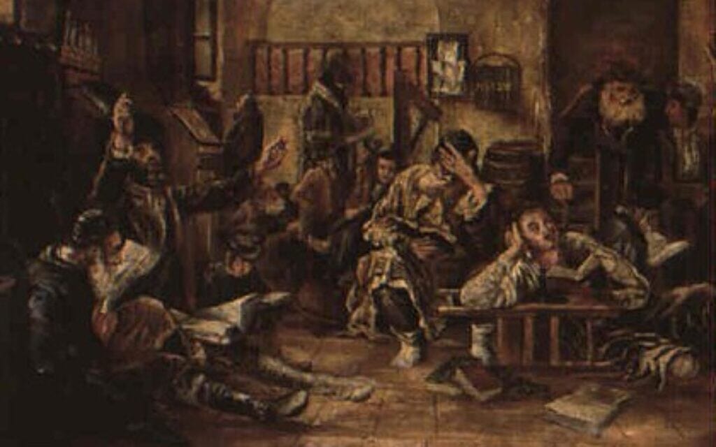 תשעה באב ,ציור של לאופולד הורוביץ, 1887.