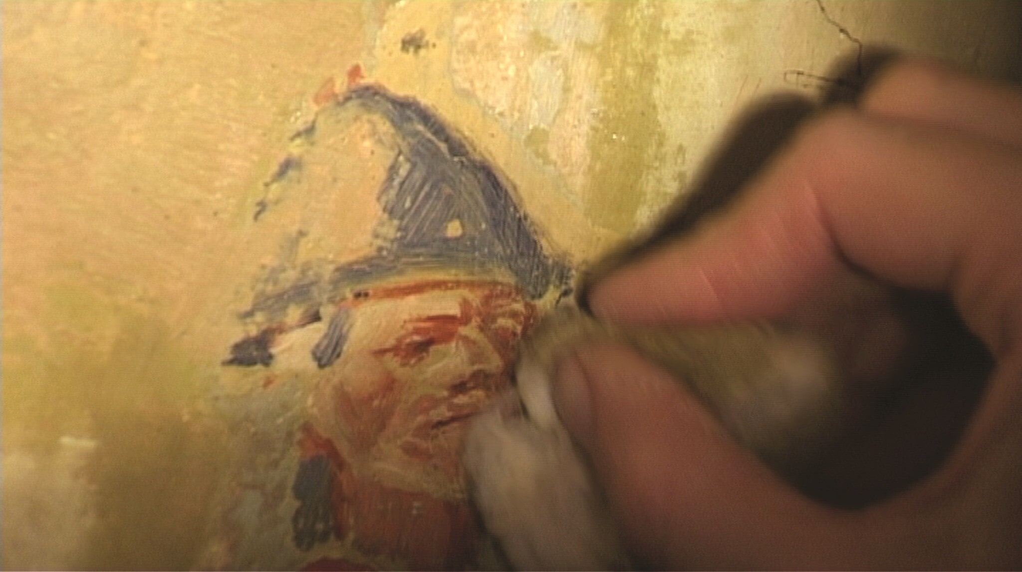 פרט מתוך ציור הקיר של ברונו שולץ (צילום: באדיבות יד ושם)