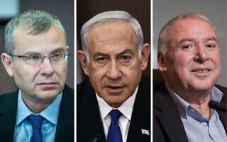 דוד אמסלם, בנימין נתניהו, יריב לוין (צילום: פלאש90, מונטז') דוד אמסלם, בנימין נתניהו, יריב לוין (צילום: פלאש90, מונטז')