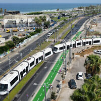 הרכבת הקלה של גוש דן ביום הראשון שבו נפתחה לציבור, בתל אביב, 18 באוגוסט 2023