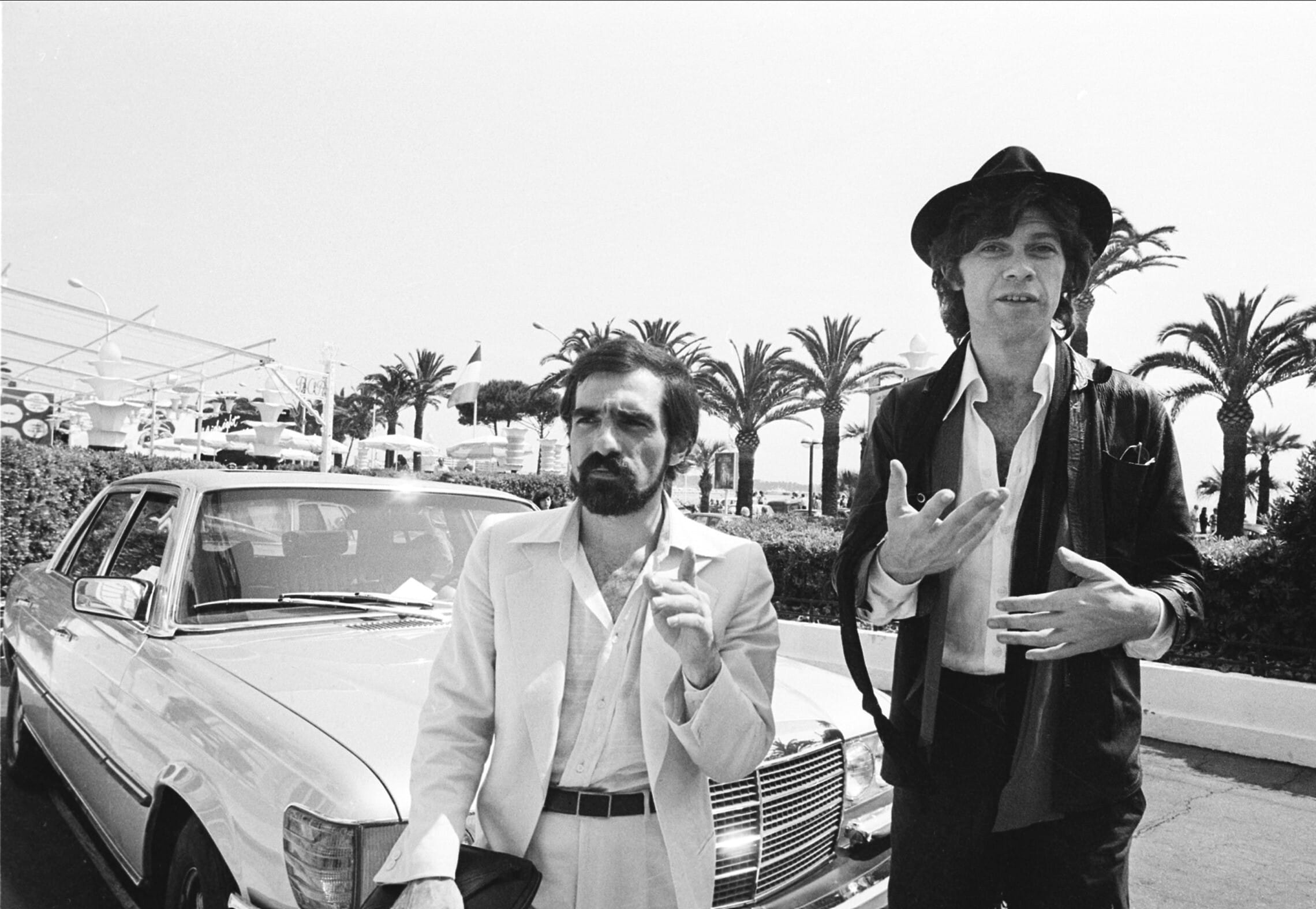 רובי רוברטסון ומרטין סקורסזה בפסטיבל קאן לרגל הקרנת הבכורה לש &quot;הוואלס האחרון&quot;, 29 במאי 1978 (צילום: AP Photo)