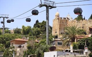 הדמייה הרכבל לכותל (צילום: עמק שווה) הדמייה הרכבל לכותל (צילום: עמק שווה)