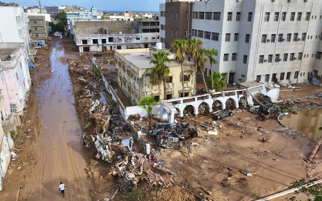 שיטפונות בלוב, 12 בספטמבר 2023 (צילום: AP Photo/Jamal Alkomaty)