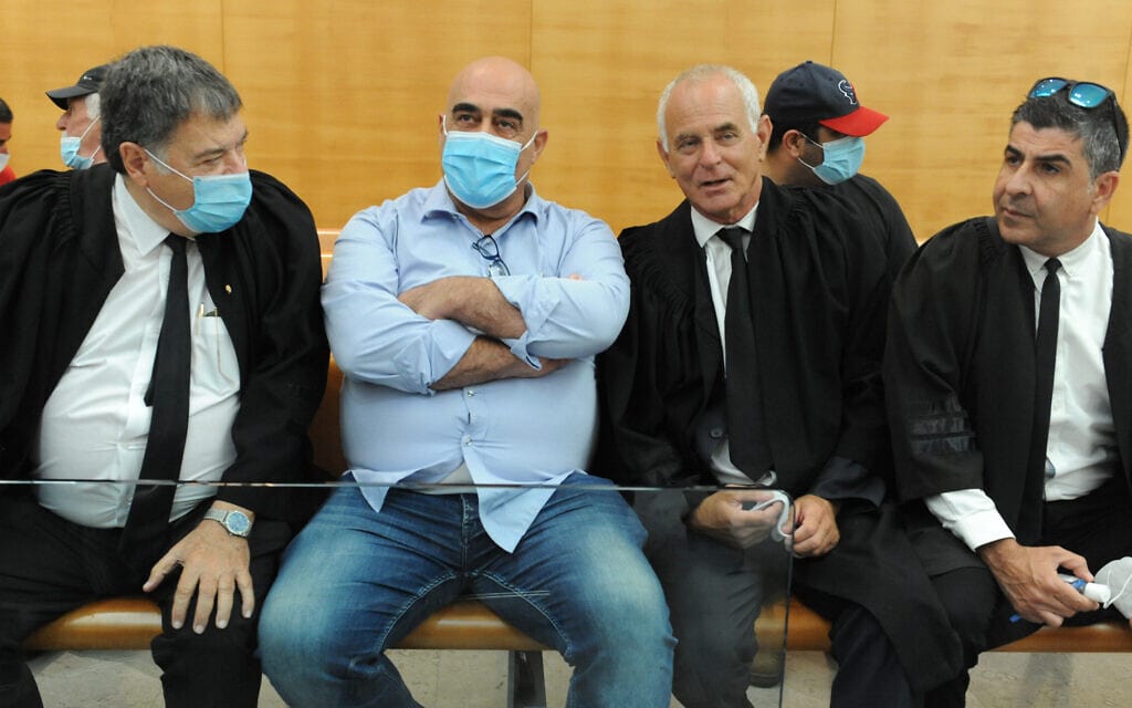 ראש מועצת ג&#039;וליס לשעבר, סלמאן עאמר, בזמן משפטו בביהמ&quot;ש המחוזי בחיפה, לאחר שירה במוניר נבואני, 28 ביולי 2020 (צילום: מאיר ועקנין, פלאש 90)