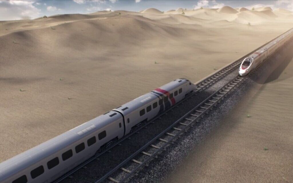 אילוסטרציה: רכבות של חברת איתיחאד רייל חוצות את איחוד (צילום: ) (צילום: Etihad Rail/Abu Dhabi Media Office)