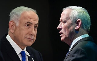בני גנץ, בנימין נתניהו (צילום: פלאש90, מונטז') בני גנץ, בנימין נתניהו (צילום: פלאש90, מונטז')