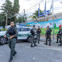כוחות משטרה בשכונת ג'ואריש ברמלה. 2 באוקטובר 2023 (צילום: יוסי אלוני/פלאש90)