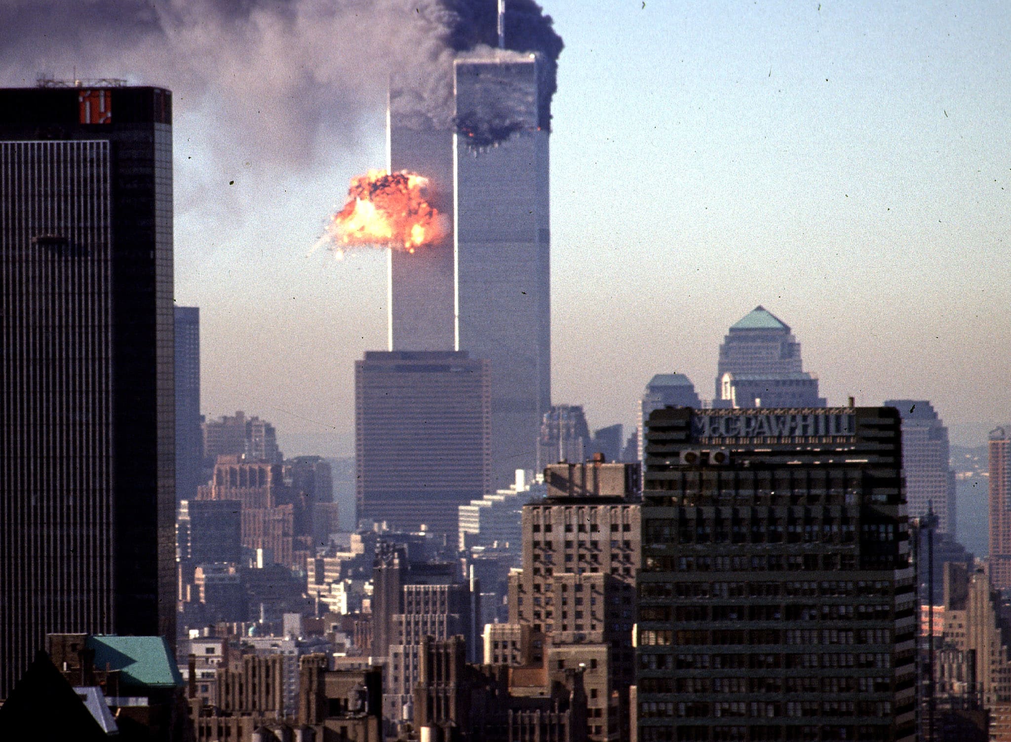 הפיגוע במגדלי התאומים בניו יורק, 11 בספטמבר 2001 (צילום: SETH MCALLISTER / AFP)