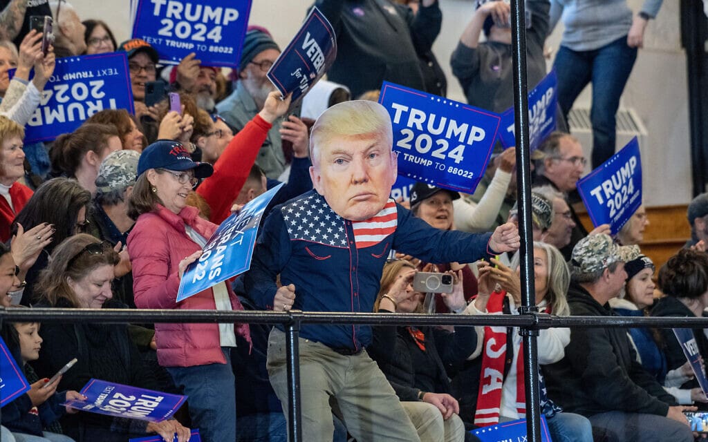 תומכי דונלד טראמפ בעצרת בחירות בניו המפשייר, 11 בנובמבר 2023 (צילום: JOSEPH PREZIOSO / AFP)