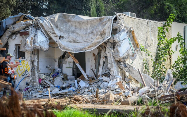 בית הרוס בכפר עזה בעקבות המתקפה של חמאס, 2 בנובמבר 2023