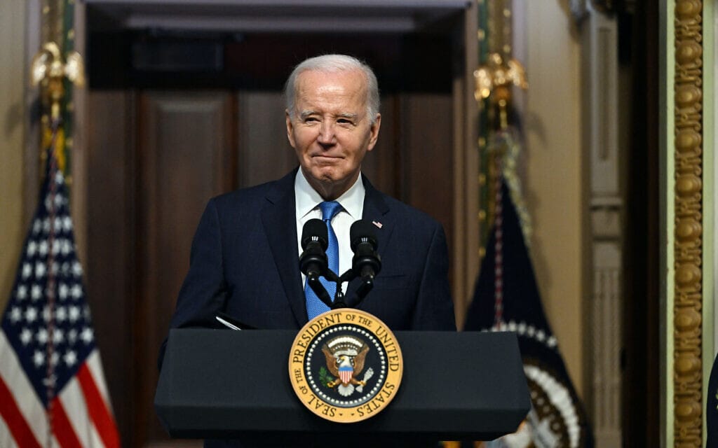 נשיא ארה"ב ג'ו ביידן, 13 בדצמבר 2023 (צילום: Jim WATSON / AFP)