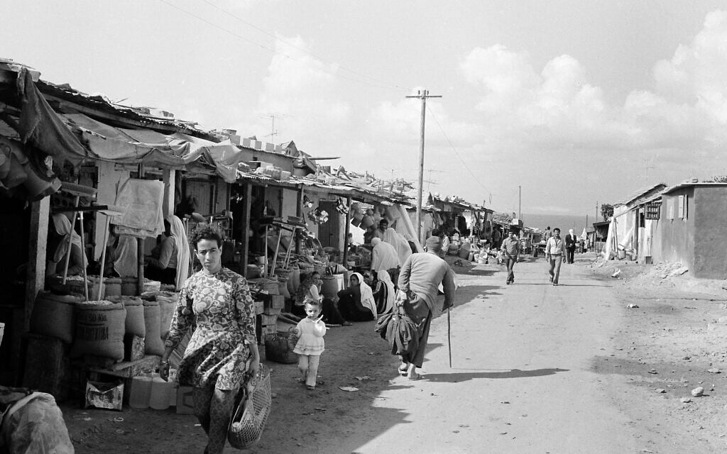מחנה הפליטים שאטי ברצועת עזה בתחילת שנות השבעים (צילום: AP Photo)