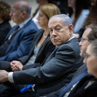 ראש הממשלה בנימין נתניהו בבית הנשיא בירושלים, 18 בדצמבר 2023 (צילום: חיים גולדברג/פלאש90)
