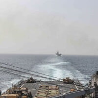 ספינות אמריקאיות חוצות את מצר באב אל־מנדב, 9 באוגוסט 2023