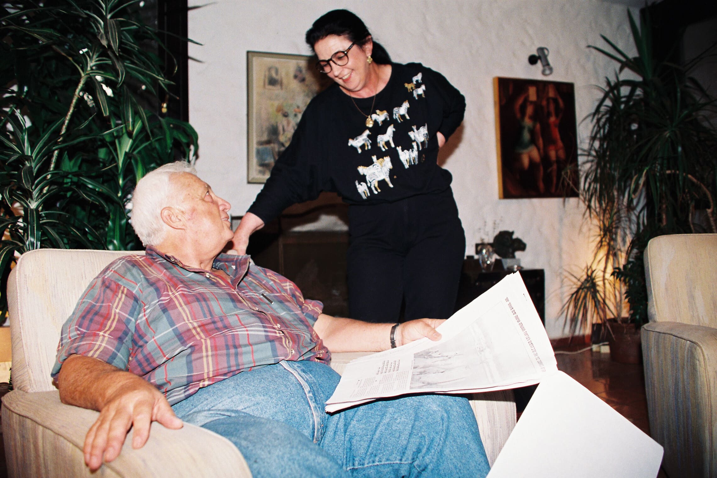 אריאל שרון ורעייתו לילי, 27 בספטמבר 1993