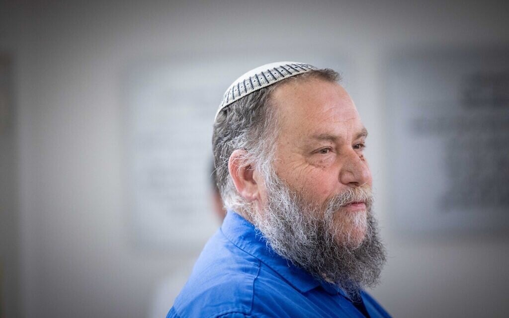 ראש ארגון להב"ה בנצי גופשטיין בבית משפט השלום בירושלים, 14 בינואר 2024 (צילום: יהונתן זינדל/פלאש90)