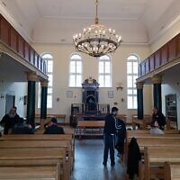 אולם בית הכנסת של ישיבת חכמי לובלין (צילום: מאיר בולקה)