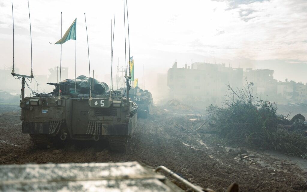 כוחות צה"ל יוצאים מרצועת עזה, 15 בינואר 2024 (צילום: דובר צה"ל)