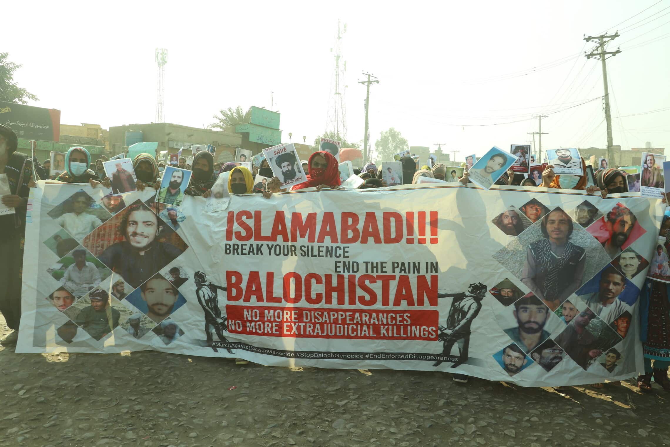 נשים וילדות בלוצ&#039;יות מפגינות ברחבי החבל נגד המדיניות הפקיסטנית, דצמבר 2023–ינואר 2024 (צילום: BYC)