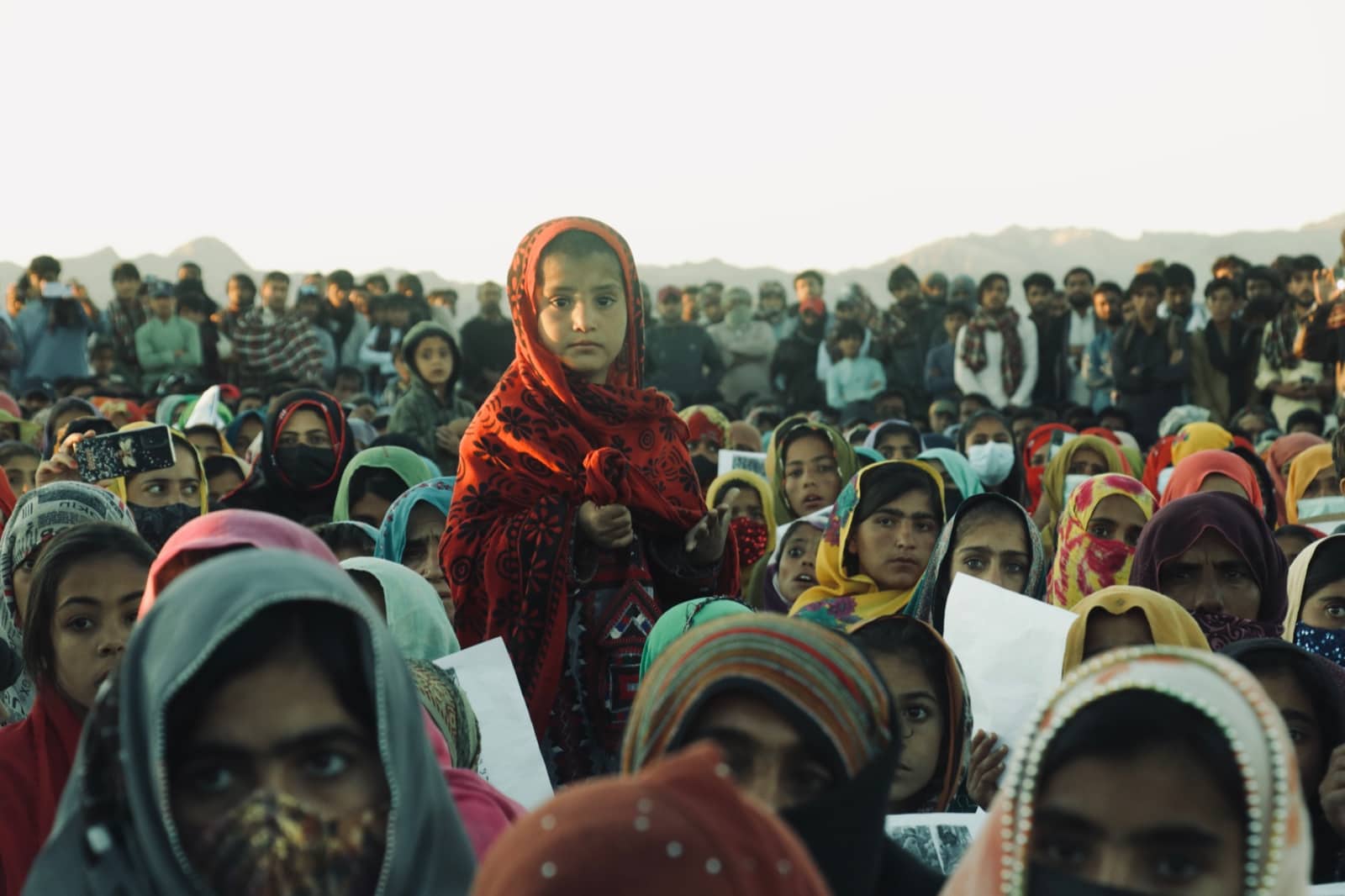 נשים וילדות בלוצ'יות מפגינות ברחבי החבל נגד המדיניות הפקיסטנית, דצמבר 2023–ינואר 2024 (צילום: BYC)