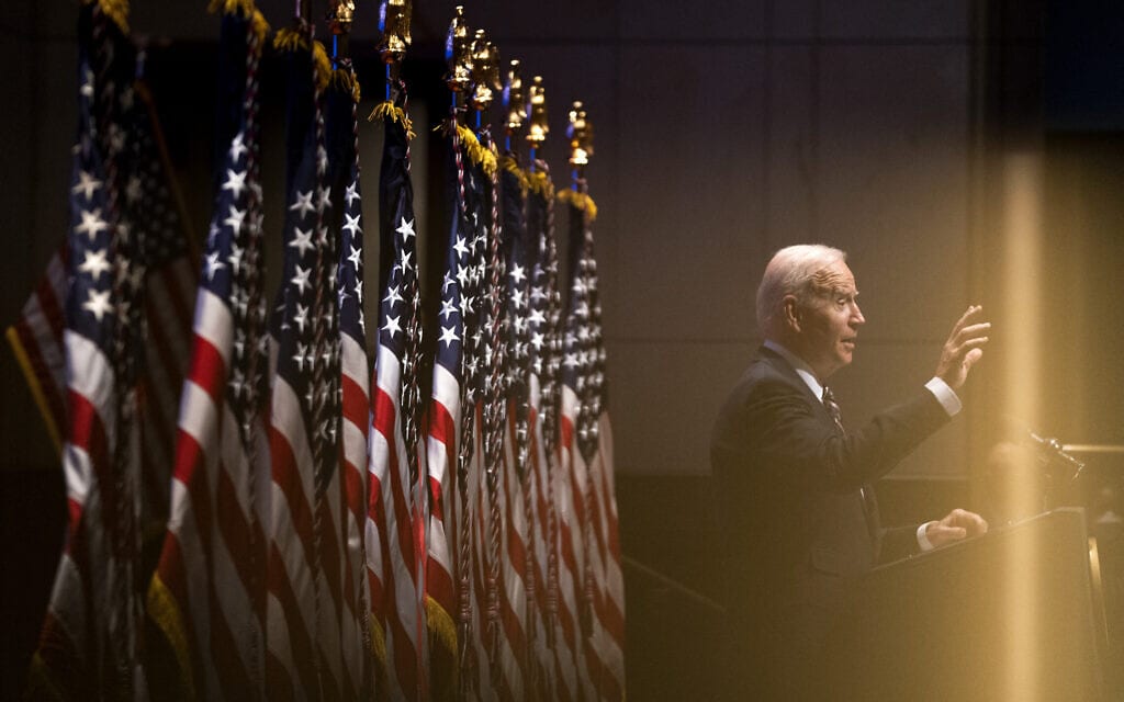 נשיא ארה"ב ג'ו ביידן, 3 בפברואר 2022 (צילום: POOL / Getty Images via AFP)