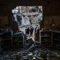 אתר ברפיח שהותקף על ידי ישראל, 3 בפברואר 2024 (צילום: Mohammed ABED / AFP)