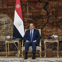 נשיא מצרים עבד אל-פתאח א-סיסי בקהיר, 11 בינואר 2024