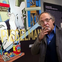 אומן הקומיקס ארט ספיגלמן בתערוכה המציגה את יצירותיו בפריז, 20 במרץ 2012