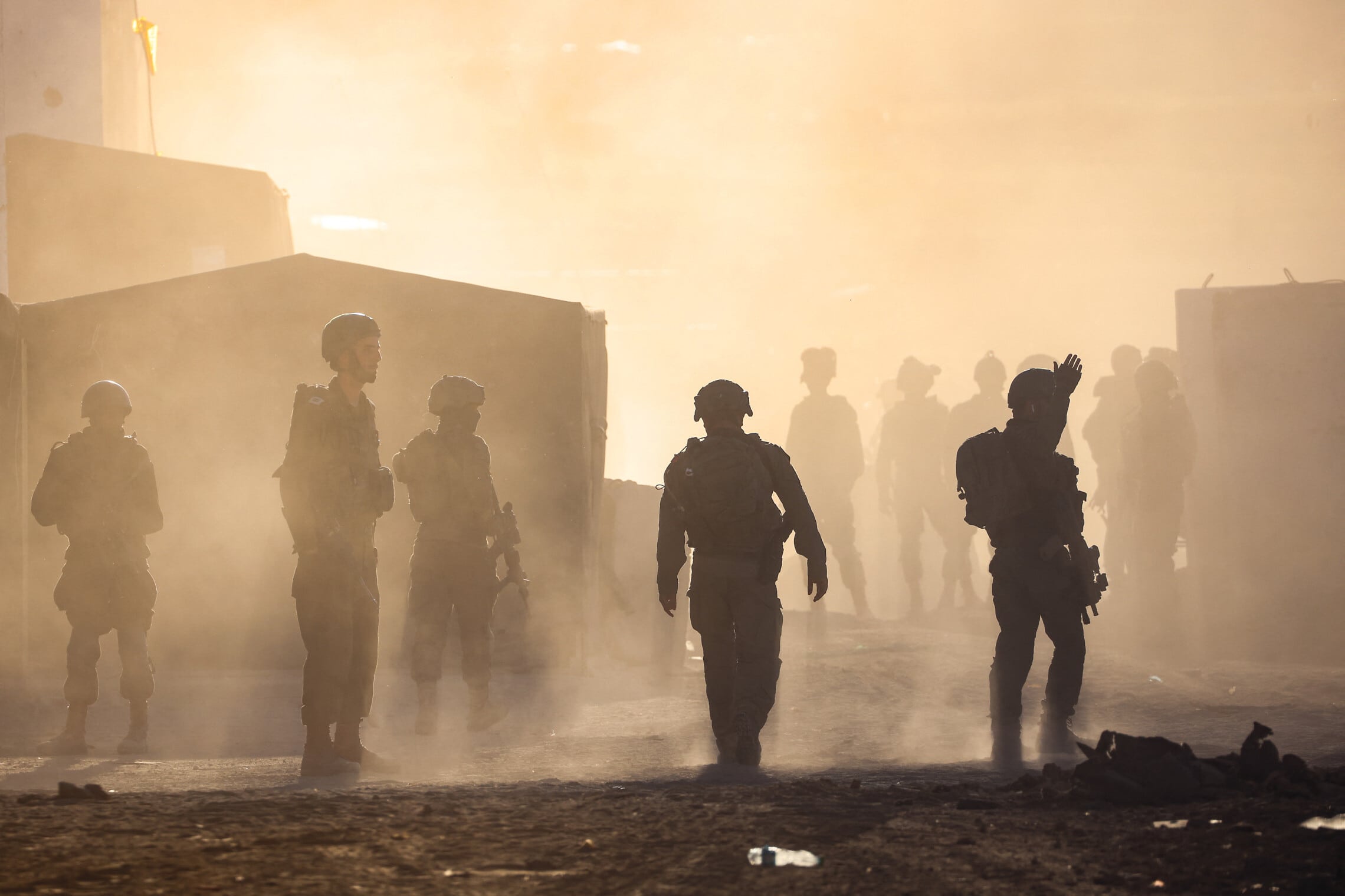 חיילים באזור מעבר ארז, 29 בפברואר 2024 (צילום: Oren ZIV / AFP)