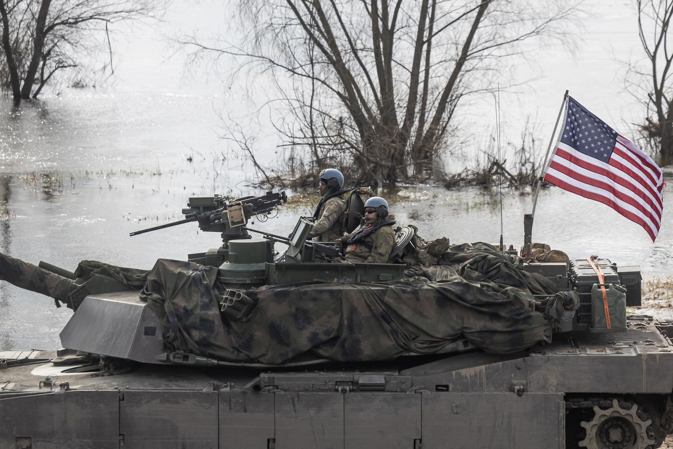 חיילים אמריקאים בתרגיל של נאט&quot;ו בצפון פולין, 4 במרץ 2024 (צילום: Wojtek Radwanski / AFP)